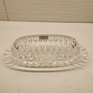 Mikasa Clear Glass Butter Dish